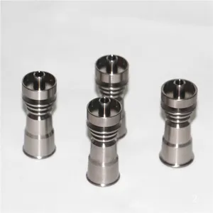 Pipa de fumar 4 en 1 Clavo de titanio para Enail Universal Domeless 14 mm 18 mm Macho Hembra Junta Dabbing Nails para Dabs Rig