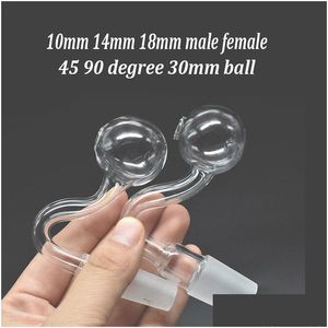Smoking Pipes Glass Oil Burner Pipe Thickness 10Mm 14Mm 18Mm Male Female For Rigs Water 30Mm Diameter Of The Ball Drop Delivery Home G Oteqx