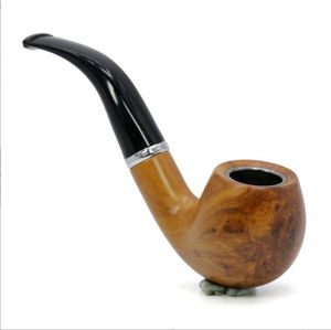 Pipes à fumer Nouvelle pipe à tabac couleur grain de bois, pot à fumée en métal traditionnel à l'ancienne