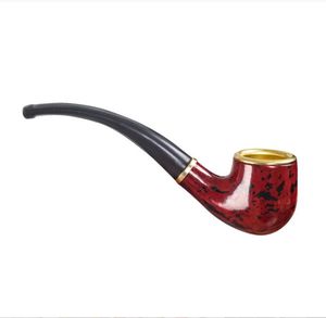 Pipes à fumer Marmite en cuivre portable, petite pipe, type incurvé, pipe d'entraînement simple pour débutant et ensemble pour fumer