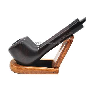 Pipes à fumer Accessoire de fumée Tabac Pipe à la main Kit en bois Filtre Sn en métal Embouchure Outils de nettoyage Bong Dab Rig Drop Delivery Dhozo