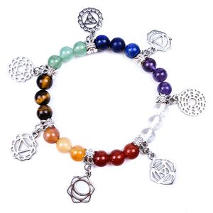 SN1547 brin nouveau Design 7 différents Chakra Bracelet pierres précieuses naturelles femmes Yoga poignet Mala fait à la main bouddha bijoux