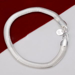 Pulsera con dijes a presión para mujer, brazalete con dijes, pulseras de plata de ley 925 Ale Infinity Snake