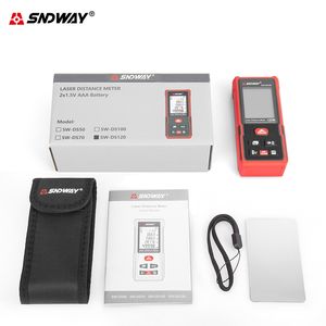 SNDWAY Laser Rangefinder Roulette Distance Meter Measure 50m 70m 100m 120m Digital Ruler Lazer Tape Range Finder with Electronic Angle