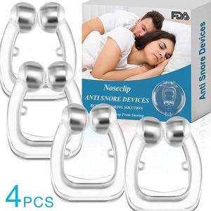 Snoring Cessation Silicone Magnetic Anti stop Nose Clip Sleep Tray Sleeping Aid Breathing Apnea Guard Night Ronco with Case 221121