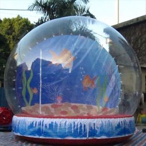 Globo de nieve 3m 4m Bola de Navidad inflable de alto para exhibición comercial Esfera de nieve grande con soplador gratis Envío gratis