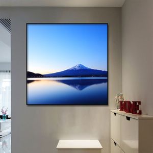 Montagnes enneigées, lacs sous le ciel bleu, 1 pièce, décoration murale moderne pour la maison, toile, tableau d'art imprimé HD, peinture sur toile pour salon