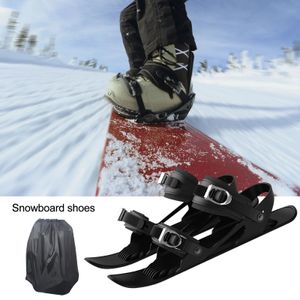 Snowboards Skis Ski Skates For Snow The Short Skiboard Snowblades High Quality Adjustable Bindings Portable Skiing Shoes Snow Board 231010