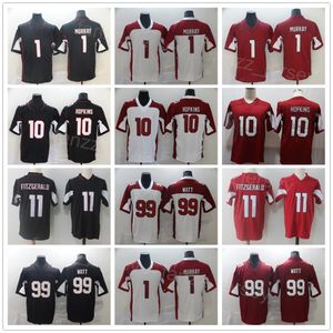 Hommes Football 99 JJ Watt Maillots 10 DeAndre Hopkins 11 Larry Fitzgerald 1 Kyler Murray Broderie Et Équipe De Couture Noir Rouge Blanc Couleur Vapor Color Rush Pour Les Fans De Sport