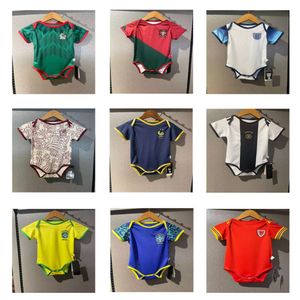 Maillot de football Nouveau maillot de combinaison de combinaison de combinaison de combinaison du monde Brésil Argentine Équipe nationale bébé 100 jours de football Jersey