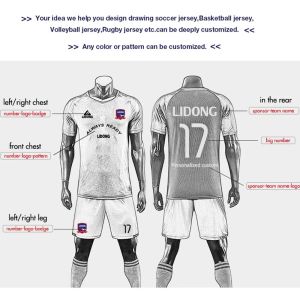 Número de diseño personalizado de fútbol Profesional Nombre Patrocinadores Adultos y niños Jerseys de fútbol Enlace especial Envío gratis