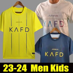 Al Nassr FC camisetas de fútbol Ronaldos 2023 2024 Local amarillo visitante 23 24 CR7 Talisca Al-Nassr tercer hombres niños kit camiseta de fútbol