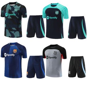 Barcelona 2023/24 Men's Soccer Training Tracksuit Set - LEWANDOWSKI Short Sleeve & Shorts Kit