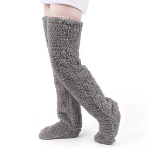 Chaussettes hivernales moelleuses sur le genou hautes chaussettes femmes basses basses thermales chaudes longues de jambe de jambe plus chaude femme wamer sports
