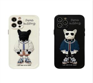 Fundas suaves para teléfono con imagen de Bulldog Francés de dibujos animados en 3D para iPhone 11 12 pro max x xs xr 7 8 plus40477207720561