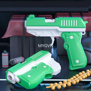 Soft Bullet Pistol Toy Guns Folding Gun Manual Plastic Shooting Model with Bullets for Children Adults Outdoor Games Birthday Gift