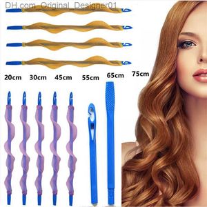 Soft curler for women's waves with 6 different sizes of 18 pieces/set for non heat spiral curls Z230819
