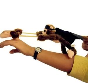 Tirachinas de felpa suave y lindo para niños, niños, niñas y niños, sonido de grito mezclado para elegir, juguetes de mono volador de felpa