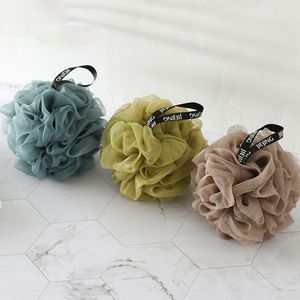 Boules d'éponge de bain en maille douce, brosse de nettoyage en Nylon, filet à bulles, bouffante de douche, nettoyant pour le corps, épurateurs exfoliants, boule de bain, fournitures de salle de bain