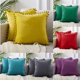 Couvercle de coussin en velours doux