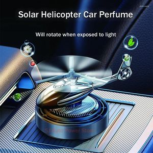 Solar Car Air Freshener Helicopter Propeller Rotating Interior Accessories Auto Flavoring Supplies Perfume Diffuser Decoration