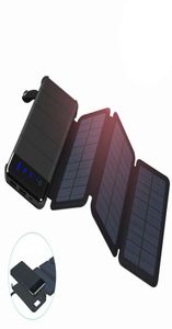 Chargeur solaire 20000mAh Pack de sauvegarde de batterie externe de banque solaire étanche pour les tablettes de téléphone portable pour iPhone Random Color2494585