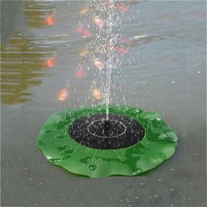 Fontaine Solaire Pour La Piscine Buses Feuille De Lotus Plantes Kit D'arrosage Panneau Solaire Oiseau Bain Jardin Décor Étang Pompe Outil D'irrigation T200530