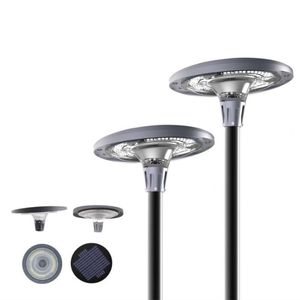 Farola solar 800W 1200W UFO Luz redonda RGB Blanco Cálido Bluetooth Música Ritmo Impermeable 3m 4m poste