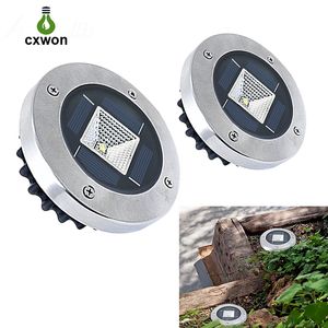 Luces solares de tierra IP65, iluminación de advertencia de seguridad a prueba de agua, camino de entrada, luz de cubierta exterior para camino de entrada, paisaje y hogar