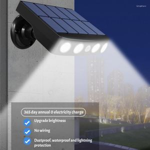 Lampe solaire étanche à l'eau décor lumières capteur intelligent couloir lumière caméra de Surveillance rue extérieur jardin accessoires