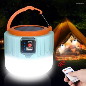 Solaire LED Camping Lumière USB Rechargeable Ampoule Tente Extérieure Lampe BBQ Randonnée Lanternes Portables Lumières D'urgence