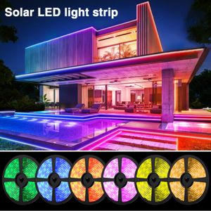 Bande de lumière LED solaire lumières extérieures bande de LED jardin 5 M/240 LED s 10 M guirlande lumineuse LED guirlande de rue solaire pour la décoration de jardin