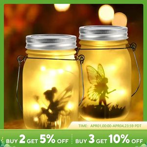 Light Fairy Fairy Lights Light Light Light Lights IP65 Hanging Standing Solar Lamps Garden Ornament for Patio Lawn 240408