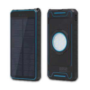Solar Powerbank Dual USB Charge 20000mAh Power Bank Cargador de batería externo Universal Poverbank Phone