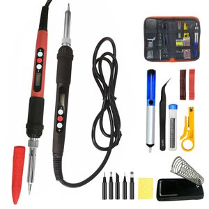 Soldereijzers Souder Kit de fer Température réglable Température LCD Soudage de soudage outils de chauffage en céramique Conseils de soudage