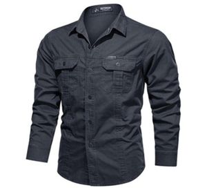 Camisa de manga larga sólida Afs Jeep para hombre, camisas informales de algodón para otoño, talla grande 1335776