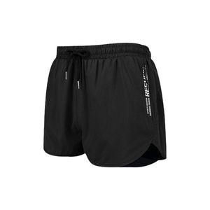 Short de bain pour hommes, couleur unie, double anti-embarrassant, ample, séchage rapide, printemps chaud