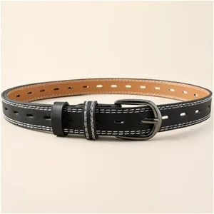 Solid Color Leather Belts with Customize Sizes Made to Order