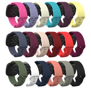 Bracelet de montre de remplacement en Silicone, couleur unie, pour Fitbit Versa 3, boucle Solo réglable intelligente, vente en gros