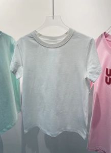 T-shirt d'été solide pour femmes vêtements de vêtements imprimé O-cou t-shirt à manches courtes