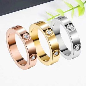 Solitaire Ring 2023SS Designer Ring Woman Man LOVE Band Ring stones design Screw jewelry Couple LOVEr Silver Gold Rings men's band rings L230914