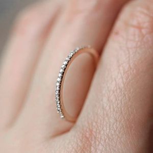 Bague solitaire de fiançailles pour femmes, bague fine, Micro pavé de cristal de Zircon, bague prototype, bijoux de mode pour filles, vente en gros, R133 231115