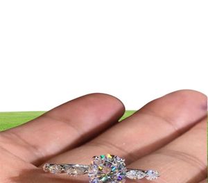 Solitaire Ring Natural Oval Moissanite Gemstone Gemme Real 14K White Gold Jewelry Engagement pour les femmes Définition des anillos de Bizuteria Y2302406771