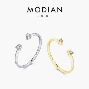 925 anillo de plata esterlina hembra pequeña moissanstone japonesa y coreana inspción Índice de personalidad anillo plegable anillo de cola Q231204