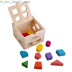Clasificación Nesting Stacking Toys Kids Shape Sorter Box Toy Forma de madera Matching Montessori Bloques Infantil Educación temprana Bebé Inteligencia Juguetes para niños Q231218