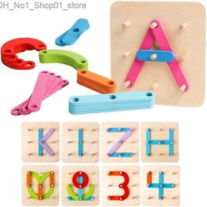 Tri Nesting Jouets empilables Alphabets en bois Numéros Puzzle de construction pour enfants 3 4 5 ans Garçons Filles Apprentissage préscolaire Blocs d'empilage Tableau de tri de forme Q231218