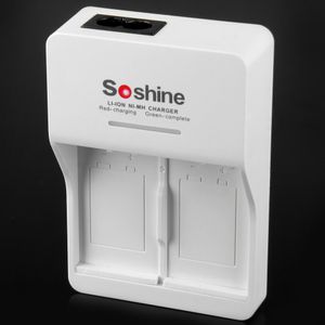 Chargeur de batterie Soshine V1 9V Li-ion Ni-MH avec 2 emplacements - 250V