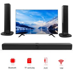 Barra de sonido TV Hometheater Columna inalámbrica portátil Barra de sonido Altavoz Bluetooth Potente reproductor de música Subwoofer Aux Rca TF Radio FM para PC