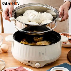 Soup Stock Pots 220V Multi Cookers SingleDouble Layer Electric Pot 12 People Household Nonstick Pan Rice Cooker Cooking Appliances 231117