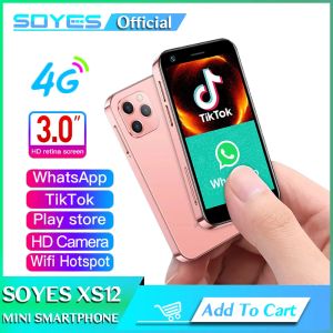 SOYES XS12 Super Mini Phone 4G LTE 3GB 64GB Android 10.0 Octa Core 3.0 Inch Metal Material 5M /13MP Camera Small Smartphone